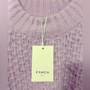 FRNCH Paris lavender knit sweater. S/M. Super soft.